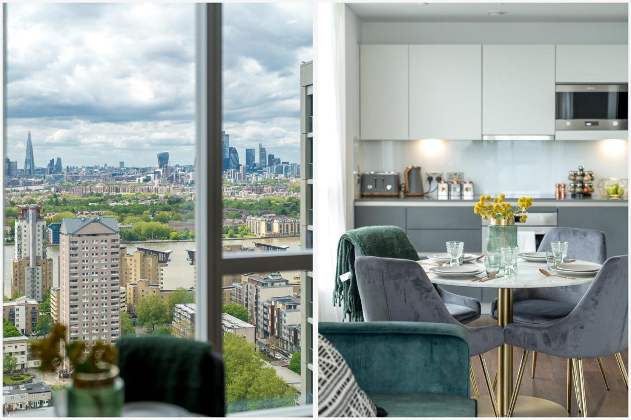Luxurious Spacious 2Bed Suites Skyline River Views By Canary Wharf ロンドン エクステリア 写真